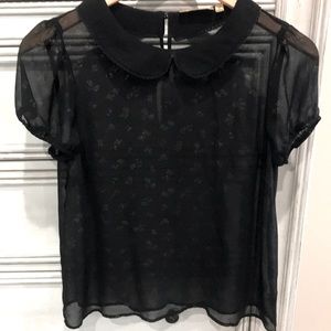 Princess Vera Wang Black & Gold Top-Size M